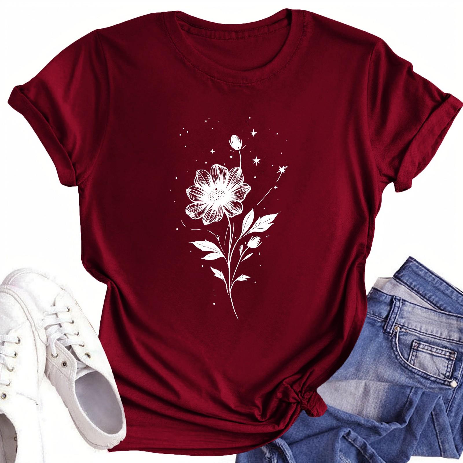 

Футболки с короткими рукавами для женщин, модные топы, легкие и мягкие повседневные летние наряды, одежда XL винный