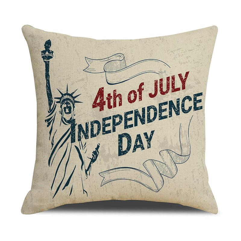 Linen Date Letter Flag Pillow Cover Car Pillow Office Nap Pillow