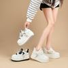Dicke Sohle kleine weiße Schuhe Damen 2024 Frühling neu 8cm Plateau lässige Board-Schuhe mit kleinem Innenfutter zur Erhöhung Damenschuhe