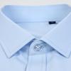 Camisas formales de sarga de manga larga para hombre Camisas de vestir masculinas de negocios sólidas Ajuste regular social Blanco