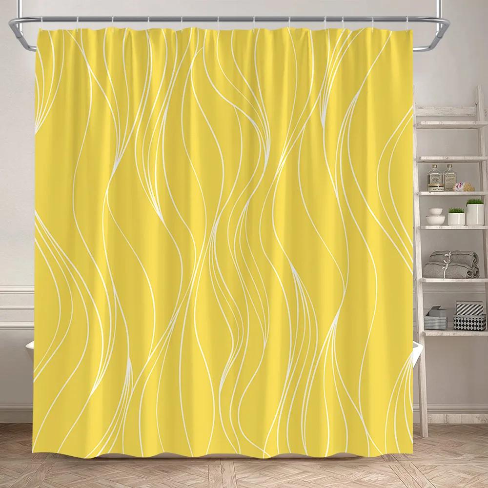 Black and White Striped Shower Curtains Modern Geometric Lines Art Minimalist Pattern Bath Curtain Polyester Home Bathroom Decor