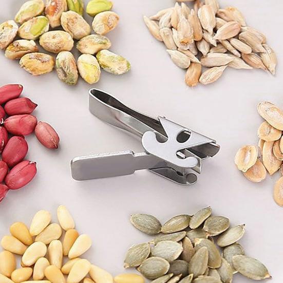Nutshell Peeler Stainless Steel Pine Nut Sheller Funnel Design Quick Effortless Multifunctional Kitchen Cracker Tool