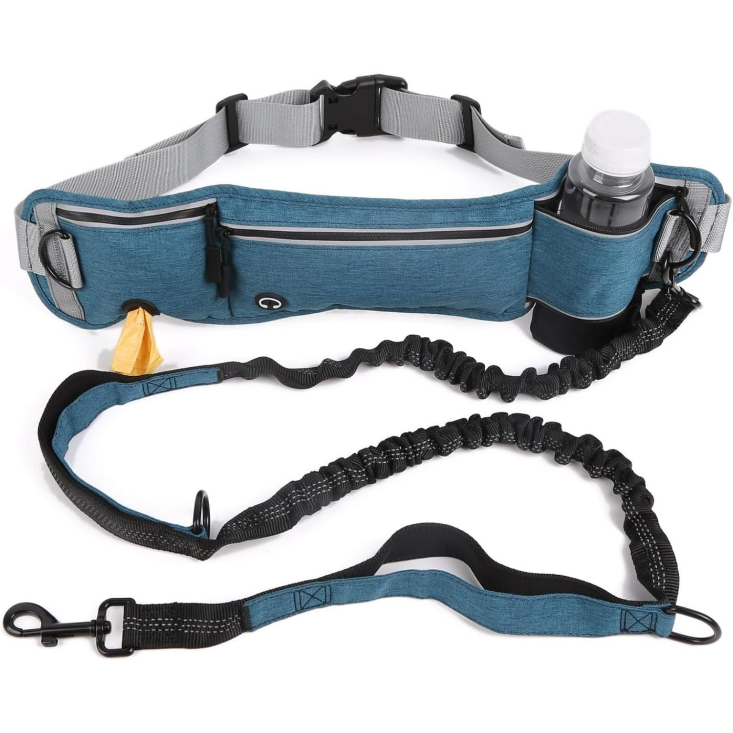 

Lightweight Hands Free Dog Walking Waist Belt Leash with Storage Pouch,Featuring Dual Handles and Heavy-Duty Durable Bungee—Perfect for Outdoor Hiking світло-синій колір