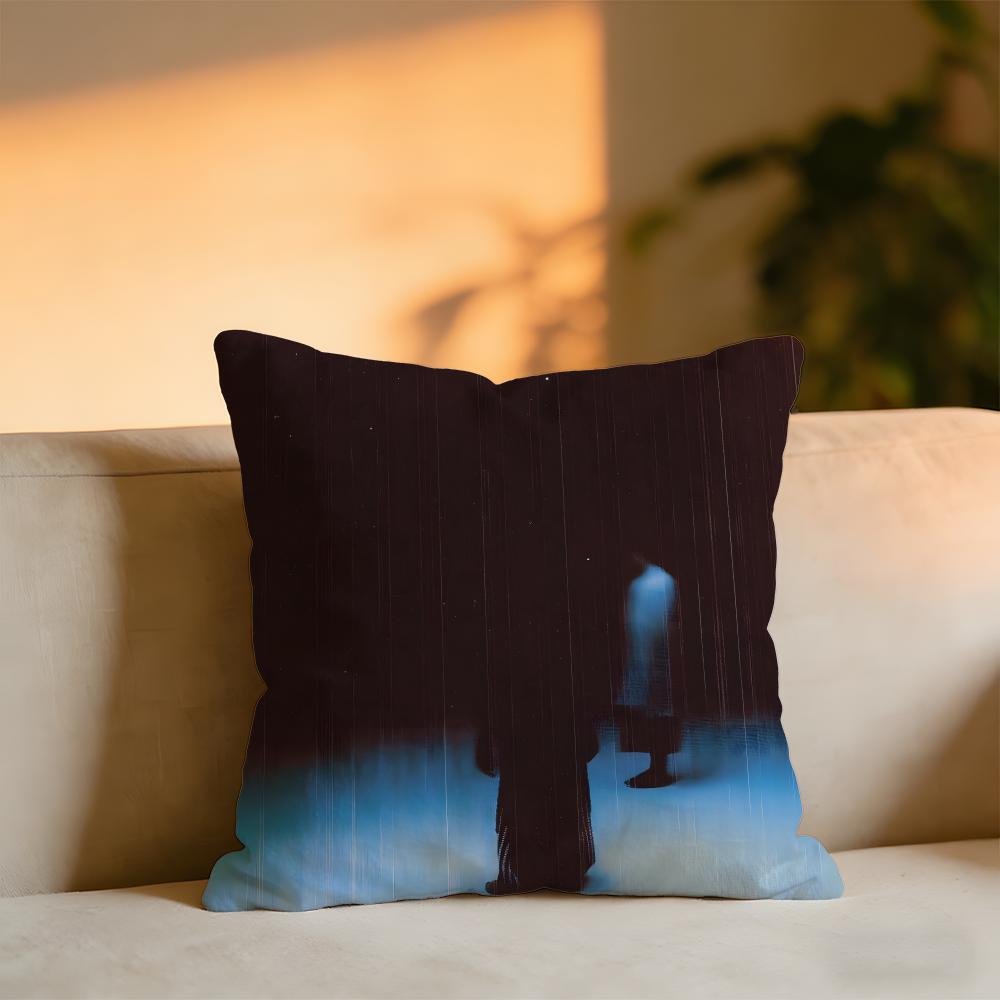 

Emotional Illustration Cushion Cover Cozy Velvet Throw PillowSoft Warm Cushion For Sofa Bed 30x30 cm