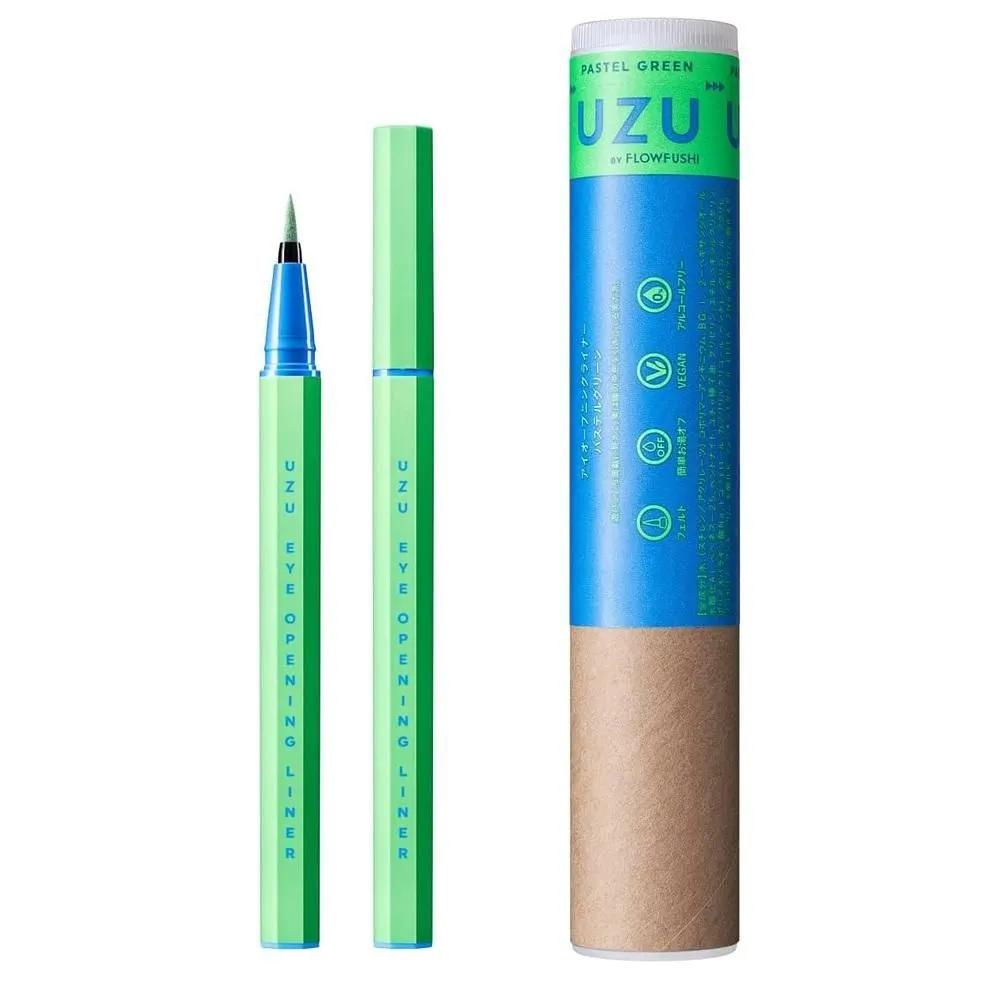 UZU Eye Opening Liner 1 Pack Pastel Green UZU Eye Opening Liner, Liquid Eyeliner, Hot Water R.E.M.ovable