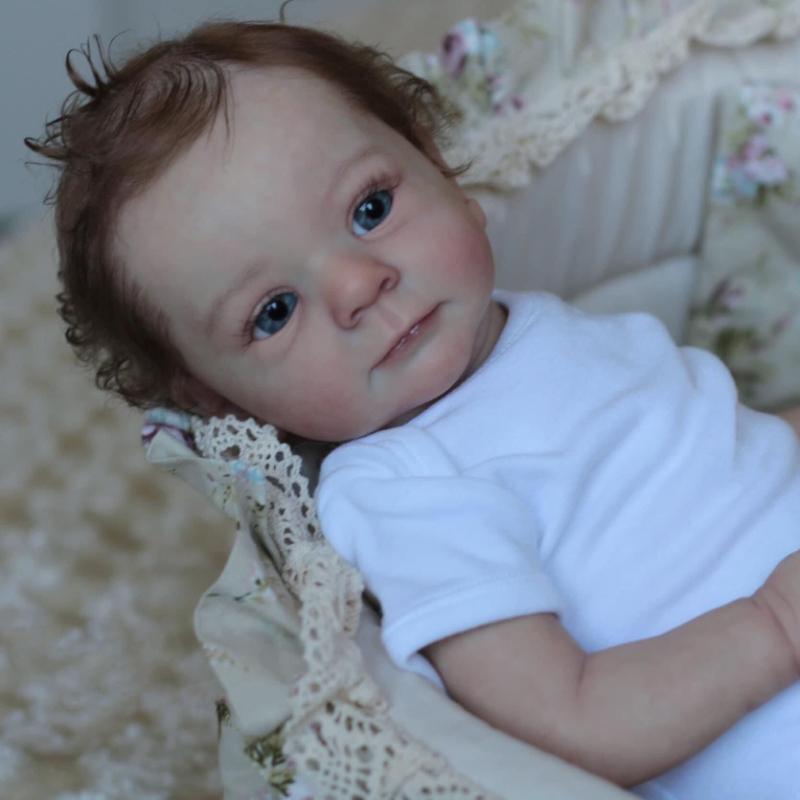 Lebensechte 19-Zoll-Reborn-Babypuppen Felicia Weicher Stoffkörper Bebe Neugeborenenpuppen Realistisch aussehende Simulations-Babypuppen für Kinder Geburtstags-Weihnachtsgeschenke