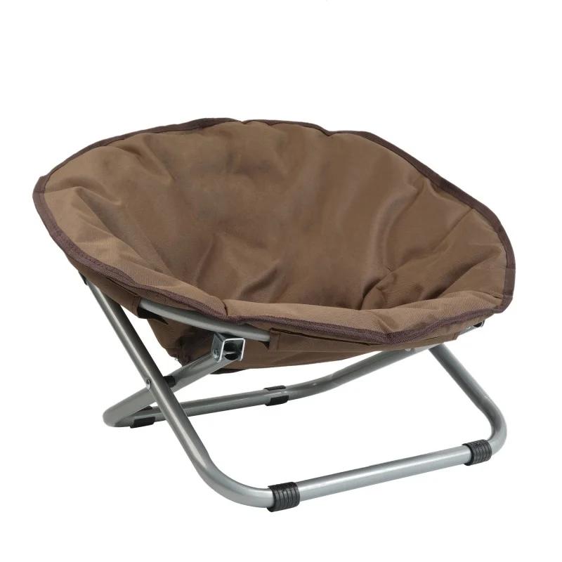 Portable pet moon chair outdoor camping cat dog foldable bed adjustable height elevated bed thick warm seat cover