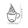 Wall Mounted Wall Hanging Decoration Coffee Cup Wall Iron Art  Home Interior
