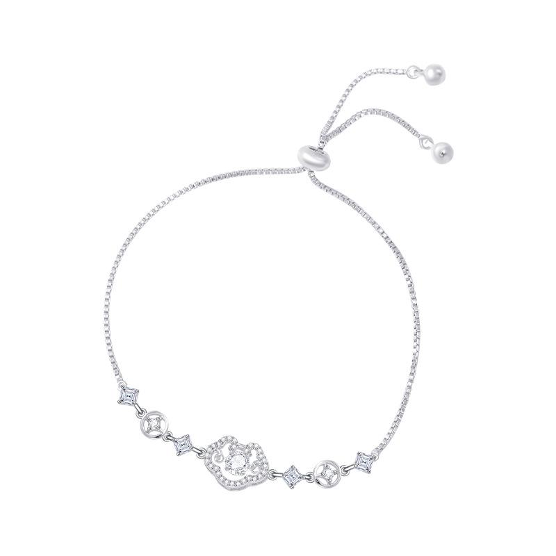 Auspicious Cloud Zircon 16K Gold Vintage Bracelet - Simple, Elegant, Trendy Bangle for Women.