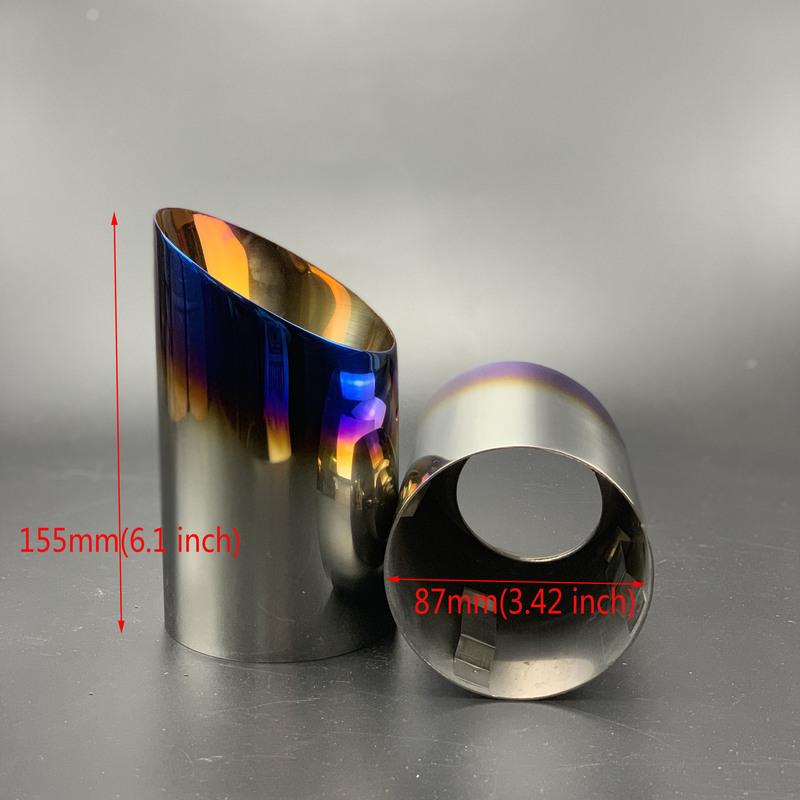2xNEW STAINLESS STEEL EXHAUST TAIL REAR MUFFLER TIP PIPE COVER For Mazda 3 Axela Mazda 6 Atenza CX-5 CX5 CX-4 CX-30 CX-8 CX-9