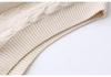 2026 Spring Korean V-neck Cable Knit Vest: Women's Plus Size Sleeveless College Style Layering Tank Top Shrug