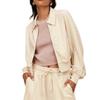 UGG Solid Color Zipper Collar Pocket Long Sleeve Jacket Women jackets 1171485-CRM