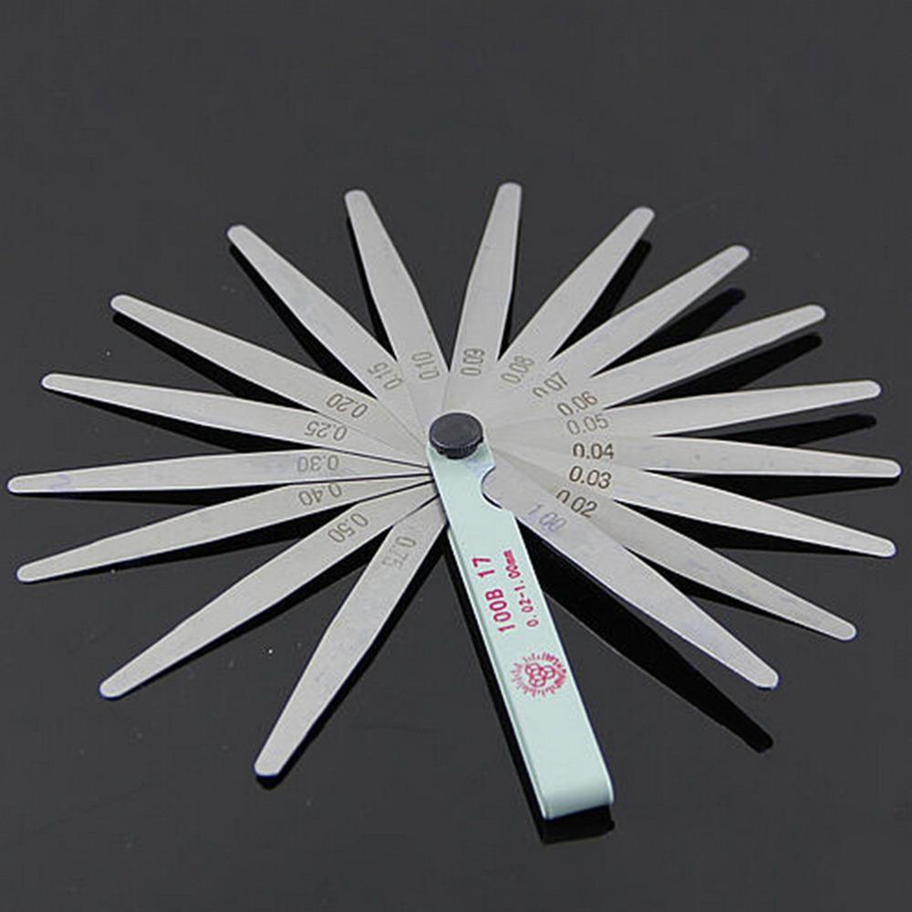 0.02 To 1MM 17 Blade Thickness Gap Metric Filler Feeler Gauge Measure Tool For Feeler Gauge Valve Shim Use