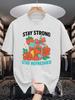 Unisex Cotton Tee Fruit Drink Positive Slogan Graphic Print Loose Breathable Summer Crew Neck Casual Street T Shirt Unisex Daily Wear