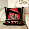 Band LLedZZeppelin Cushion Cover Pillow Case Antidustmite Pillowcase Silky Short Plush Sofa Cushion Cover hot