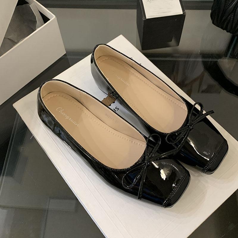 Fashion Soft Female Shallow Women Flats With Shoes Height Increasing Footwear Fashion Butterfly-Knot Ladies Flats Slip On Shoes