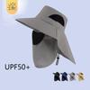 With Removable Mask Bucket Hat Breathable Beach Cap Fashion Fisherman Hat  Outdoor