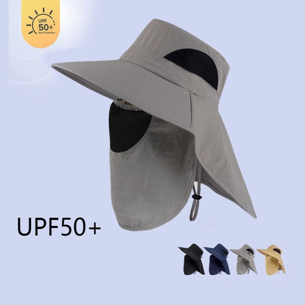 With Removable Mask Bucket Hat Breathable Beach Cap Fashion Fisherman Hat  Outdoor