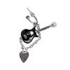 Dark Punk Skull Black Rock Guitar Y2K Earrings