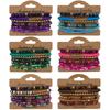 7 PC/Set Handmade Beads Bracelet Set Elastic Rope Hand Chain New Stackable Bangles Set  Gifts