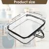5Pcs Large Toy Storage Bags Reusable Clear PVC Yarn Storage Bag with Handle and Zipper Travel Waterproof Storage Organizer Bags
