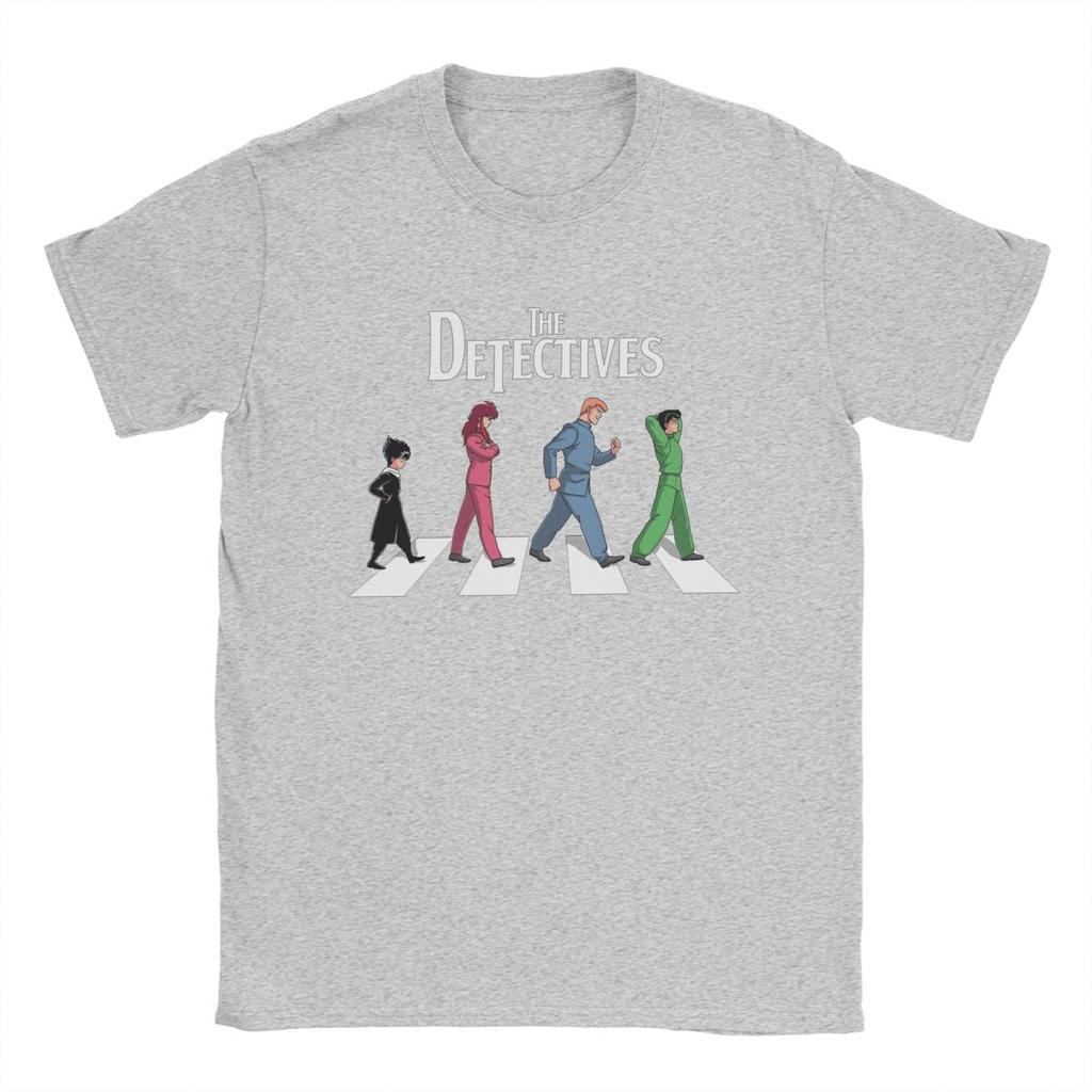 Lustige The Detectives YuYu Hakusho T-Shirts Herren Rundhals 100% Baumwolle T-Shirts Anime Kurzarm T-Shirts Bedruckte Kleidung