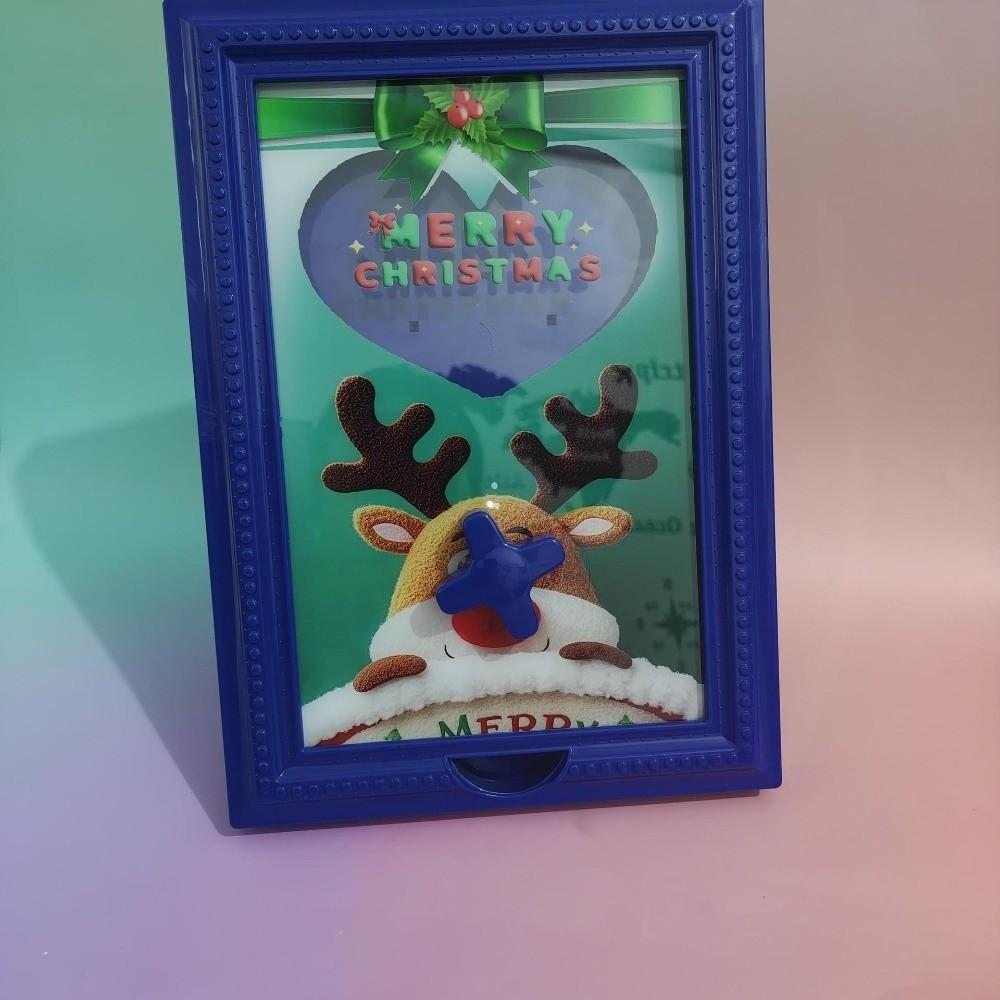 Christmas Decorations Reindeer Pattern Candy Box Dispenser Desktop Ornaments Plastic Candy Storage Handy Candy Frame