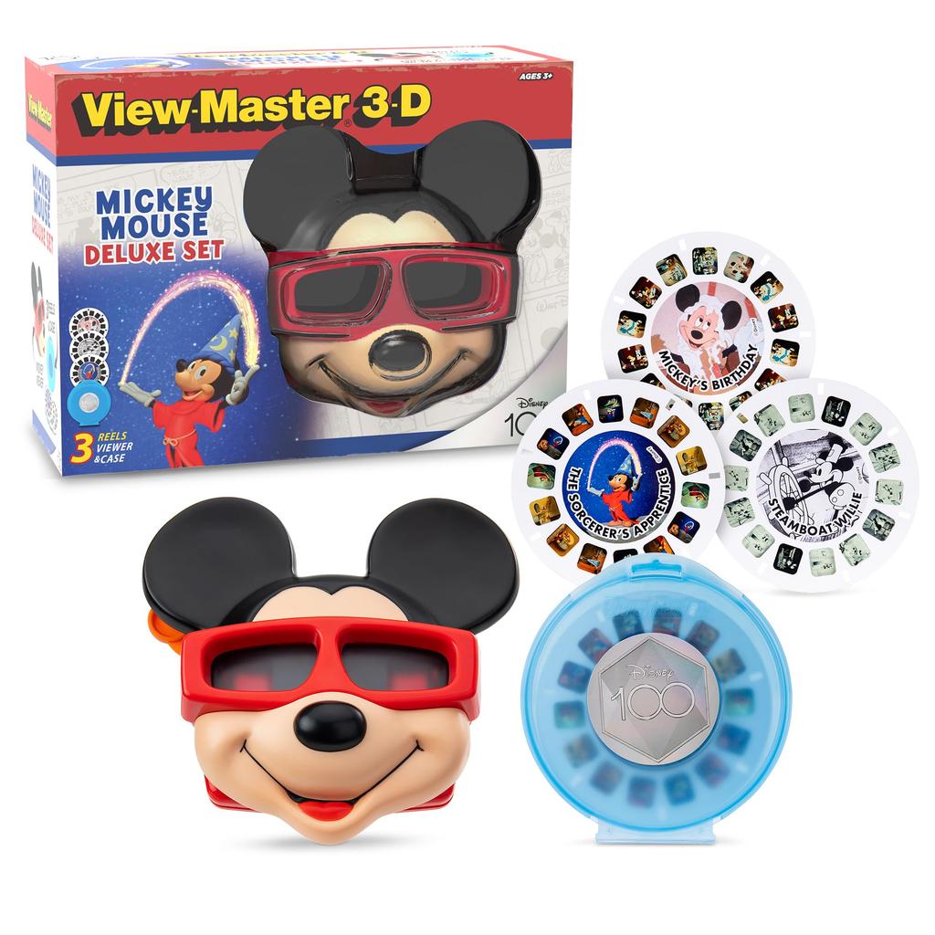 Mickey Mouse Deluxe Set Disney 100 Edition STEM Retro Fun Learning Toy for Kids and Suitable for Toddlers Ages 3 and Up View-Master - Adults,