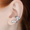 New Trendy Fox Shape Clip Earrings For Women Antique Silver Color Ear Cuff Girl Statement Jewelry