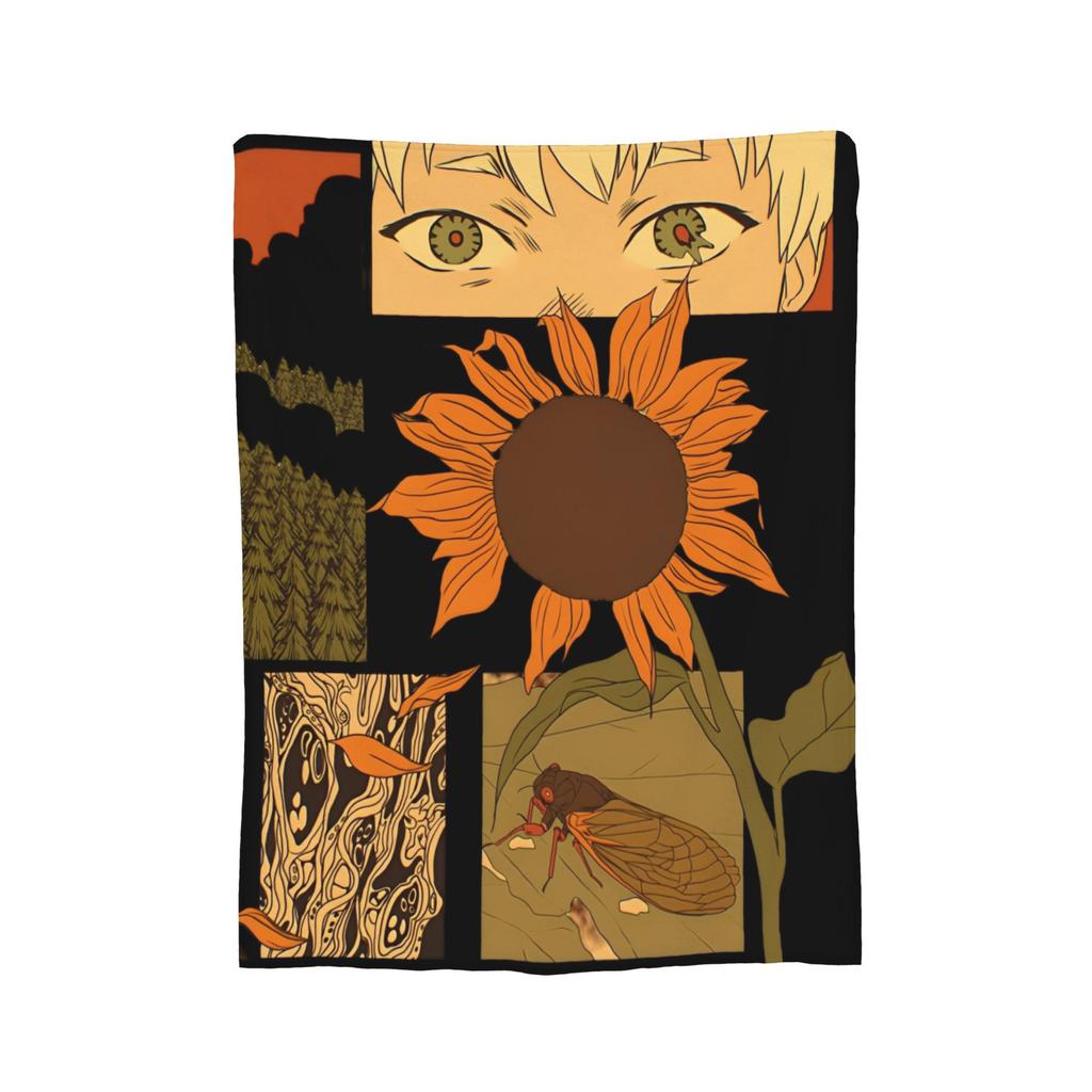 Super Soft The Summer Hikaru Died Manga Throw Blanket Premium Flannel Fleece Lightweight Bed Blanket Fuzzy Plush Bedspread