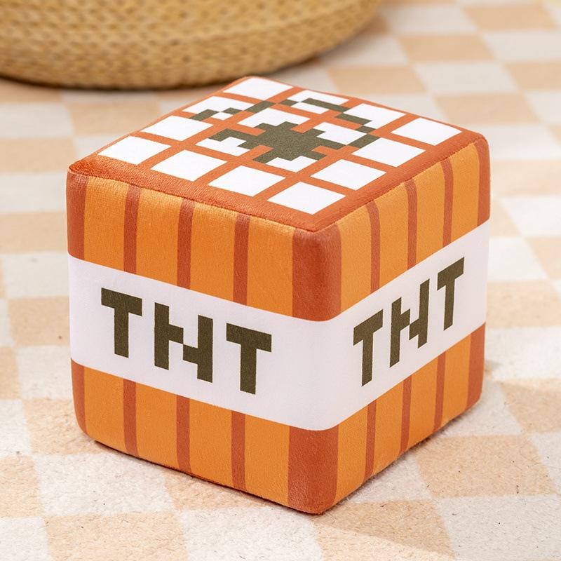 

Minecraft Tnt Grass Cube Box Square Pillow Plush Toy Bomb Pig Head Cube Sofa Cushion 10cm
