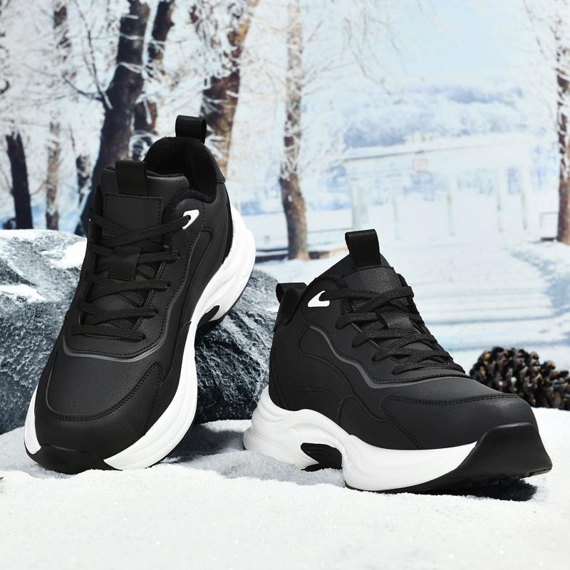 Fashion 2024 New Winter men boots Slippers Warm Men Shoes Waterproof Non-Slip Plush Sneakers Male leather Boots Plus size 48