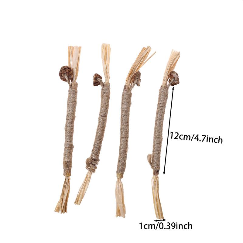 Cat Grinding Teeth Stick Wooden Polygonum Stick Bite Combination New Cat Toy Teeth Grinding Biting Stick Tooth Stain Removal Toy