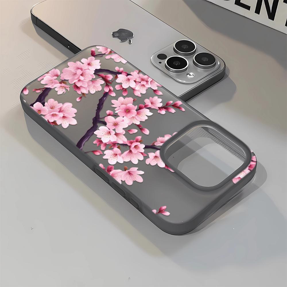 Cherry Blossoms Full Of Branches Camera Silicone Case For Iphone 17 16 Plus 15 14 13 12 11 Pro Max Full Edge Shockproof Cover