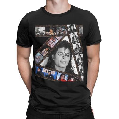 Michael Jackson Bailarín Camiseta Verano Streetwear Camisetas 100% Algodón Camiseta Informal Para Hombres Ropa con Estampado