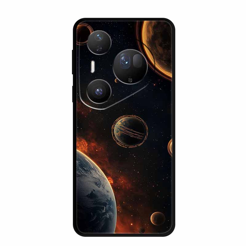 Flower Phone Case For Huawei Pura 70 80 Pro Plus Silicone TPU Cover for Pura80 Pro+ Pura70 Ultra Para Black Back Soft Protector