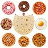 Burritos Tortilla Blanket Soft Plush Food Throw Blankets For Bed Sofa Bedspread Decorative Camping Picnic Winter Warm Blanket