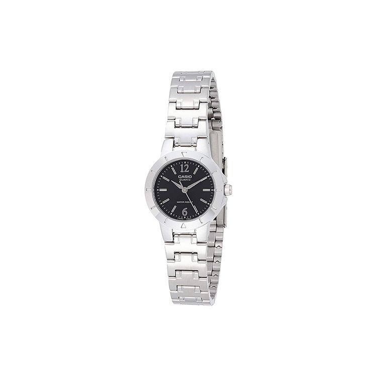 Casio Standard Series Fashion Business Retro Versatile Classic Pointer Quartz Movement Stainless Steel Band Women Watches Black LTP-1177A-1ADF