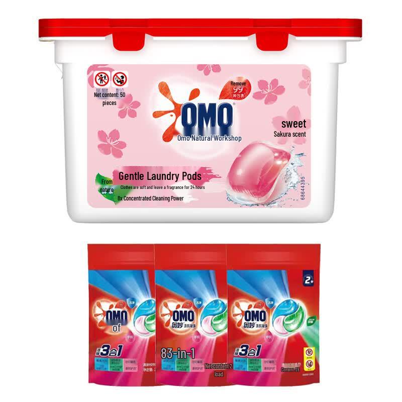 OMO Natural Workshop Cherry Blossom Laundry Detergent Pods