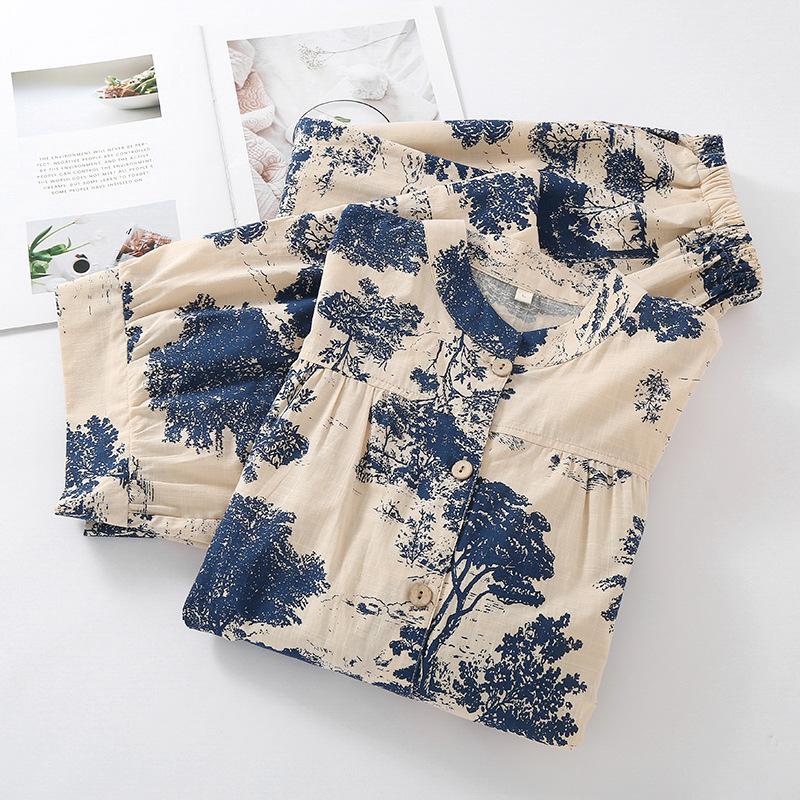 Bamboo cotton Internet celebrity live broadcast Korean version of short-sleeved pajamas women's summer suit sweet casual princess simple loungewear