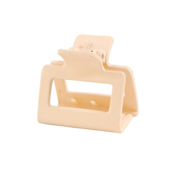 Women Hair Claw Hollow Out Solid Color with Teeth Anti-slip Strong Claw Hair-fixed Anti-break Frosted Oblong Shape Lady Hair Grip Hair Accessories