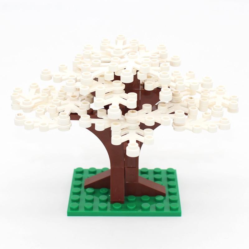 Street View Children's Toys Tree Stools Plants Toy Gifts Flowers Colorful tree Compatible MOC Accessories City Building Blocks Children's Park