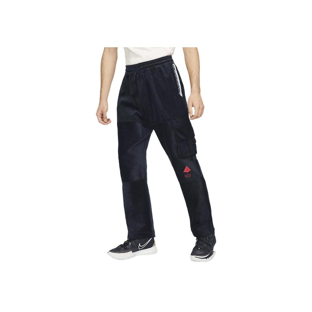 Nike Corduroy Workwear Casual Straight-Leg Pants Men Bottoms Black DA6686-010