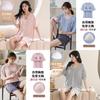 Womens Summer Sleep Suit With Round Neck Short Sleeve Top And Shorts For Relaxed Lounge Wear