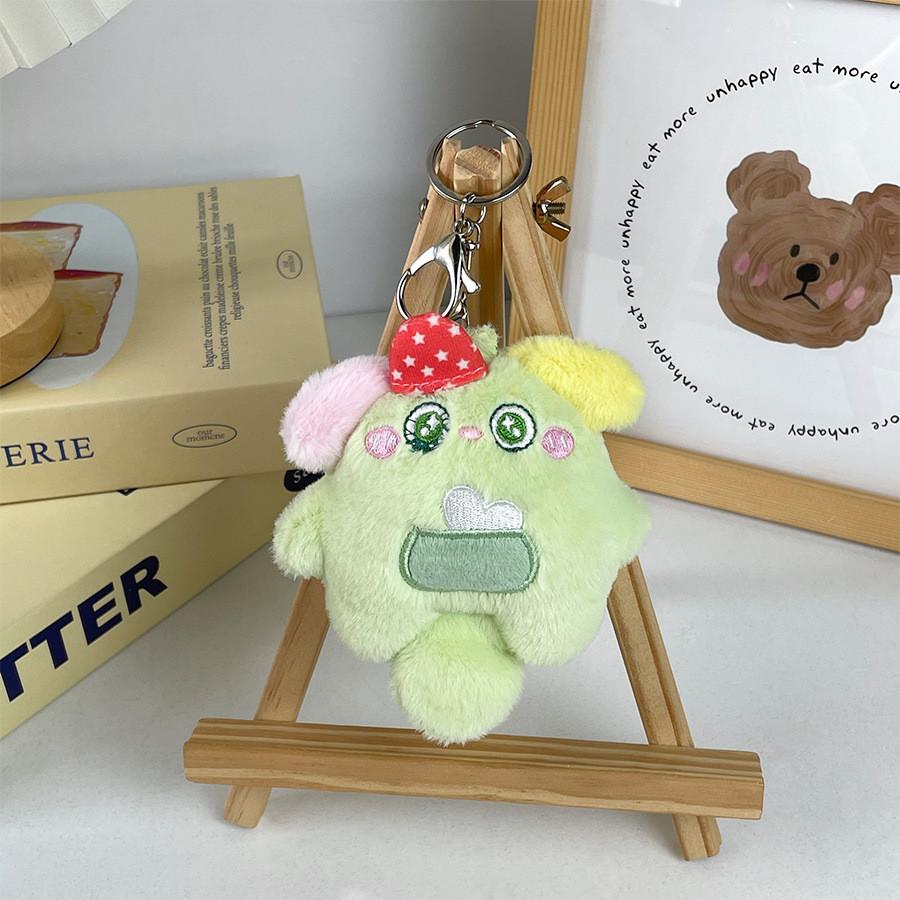 Очаровательная плюшевая игрушка-монстр из мультфильма в шляпе, мягкая кукла-карманный монстр из короткого плюша зелёный