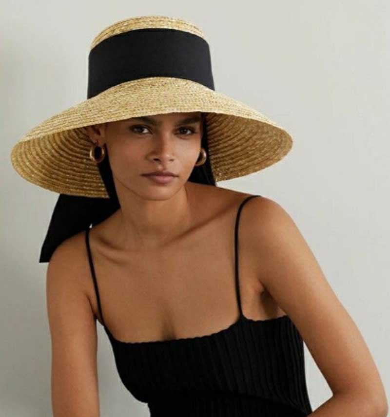 Hepburn Hat Sun Hats Shiny Straw Hat European American Braided Female Sunshade Beach Hat Sombrero
