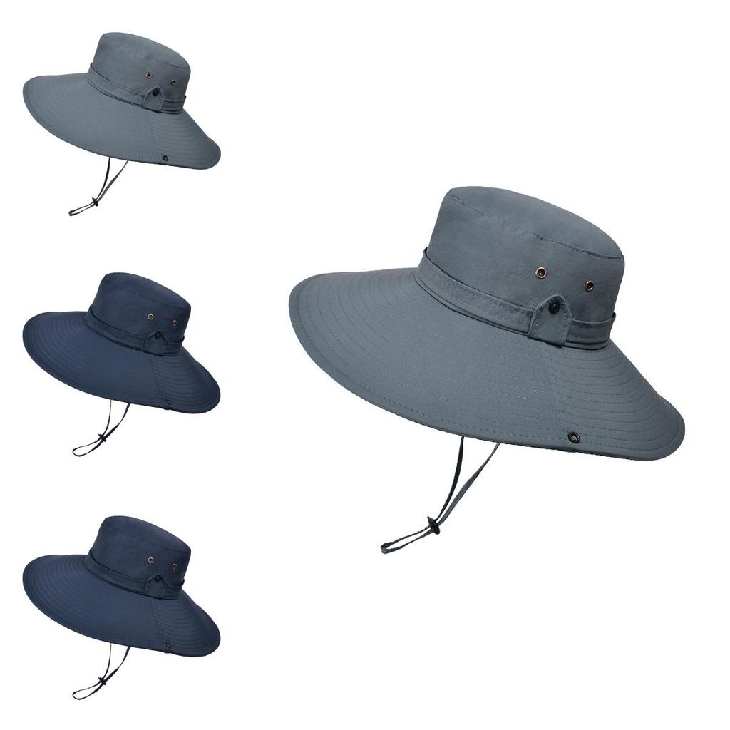 Fisherman Hat Men Sun Protection Waterproof Large Brim For Outdoor Summer Activities