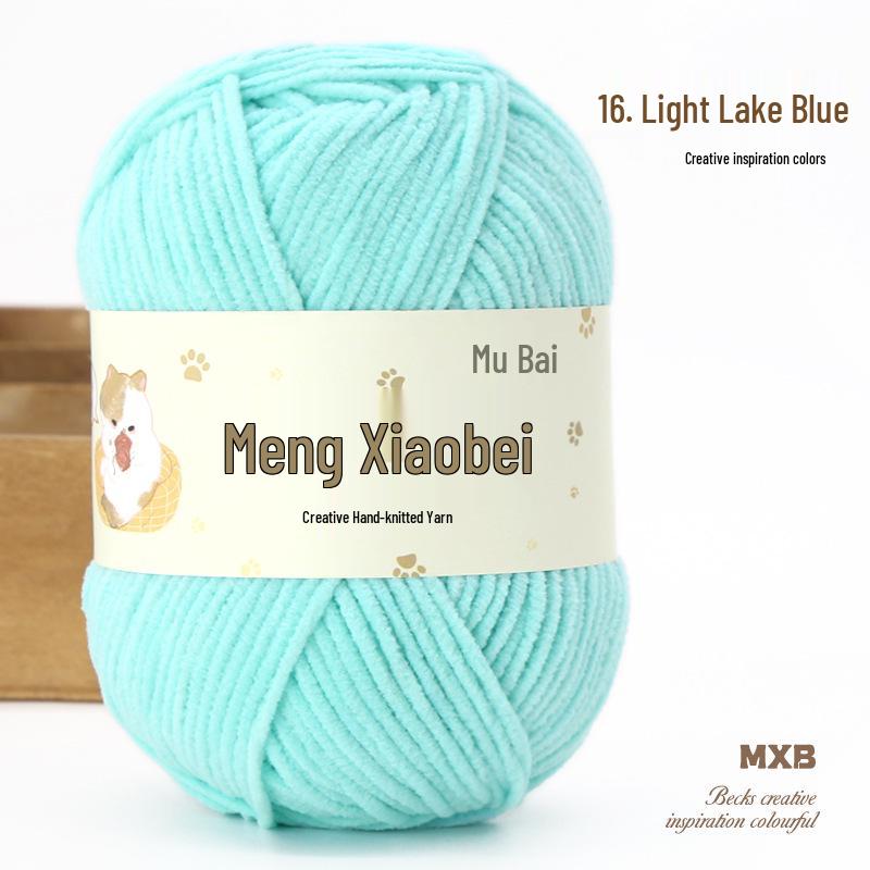 Meng Xiaobei Matte Chenille Yarn for Knitting: Handmade Doll Pendant, Scarf, Hat.