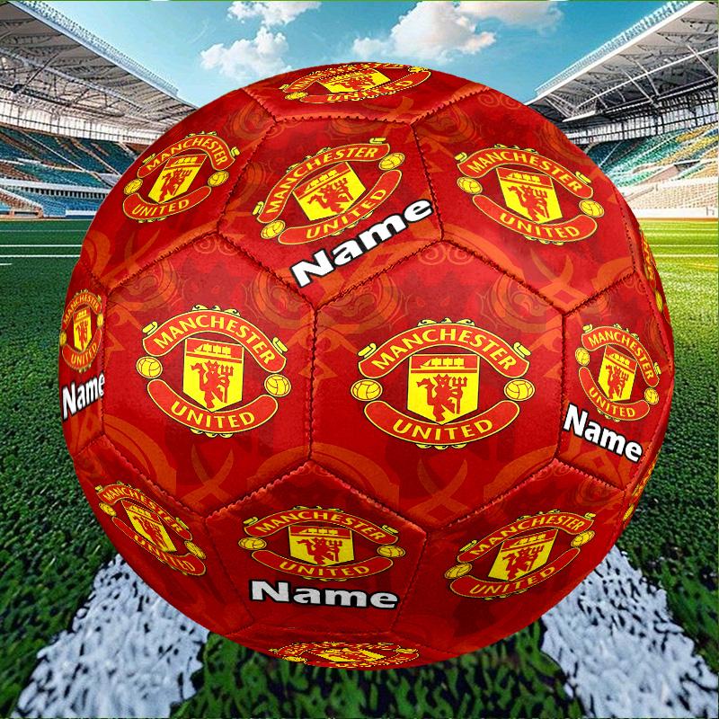 Custom Name Personalized Manchester Football F.C-A Print Size 5 Soccer Ball Training & Match Football, for Team, Kicking, Gift for Football Enthusiast