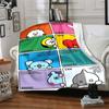 1Pc Bt21 Characters' Quotes Blanket Soft Throw Blanket For Home Bedroom Bed Sofa Travel Office Solid Christmas Blanket
